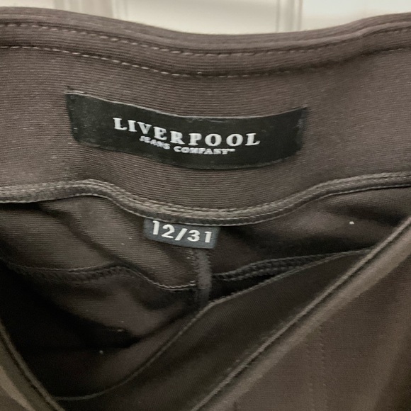 Liverpool Brown Elastic Waist Stretch Pants Trousers- Size-12/31 - Picture 2 of 8